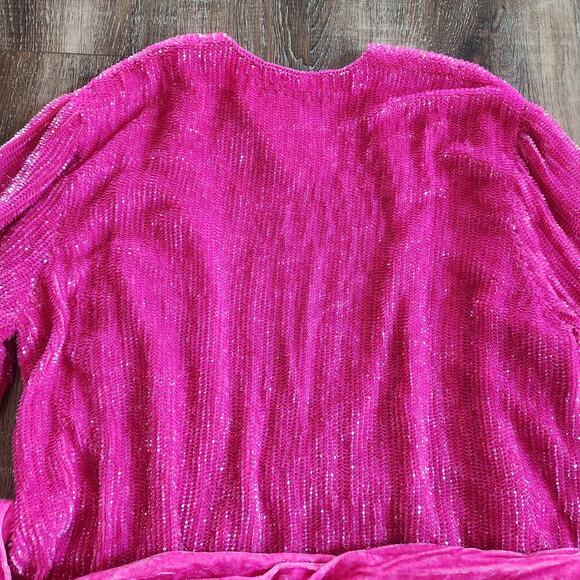 Retrofete Gabrielle Robe Dress in Hot Pink Sequins Size XS NWT - Picture 8 of 12